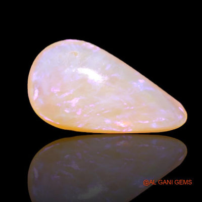 2.25 Cts Natural Australian Fire Opal Loose Gemstone Pear Cabochon 13x7x3 mm A-539