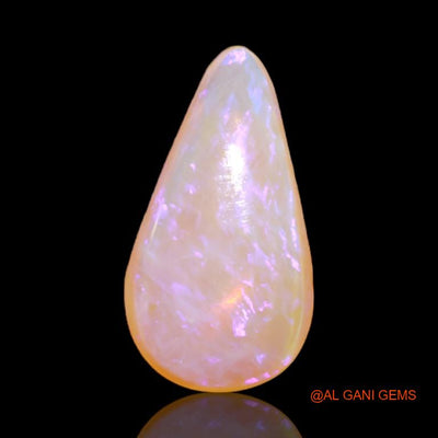 2.25 Cts Natural Australian Fire Opal Loose Gemstone Pear Cabochon 13x7x3 mm A-539