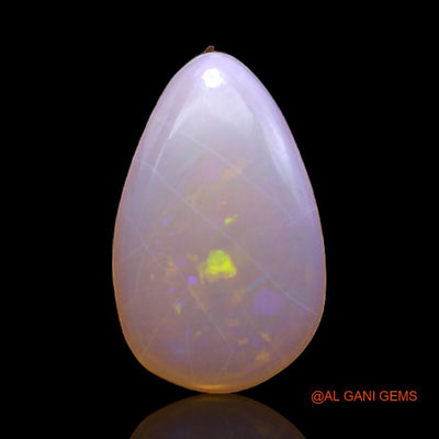 2.15 Cts Unheated Australian Fire Opal Loose Gemstone Pear Cabochon Natural 14x9x2 mm A-542