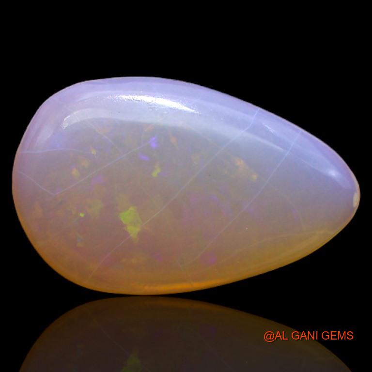 2.15 Cts Unheated Australian Fire Opal Loose Gemstone Pear Cabochon Natural 14x9x2 mm A-542