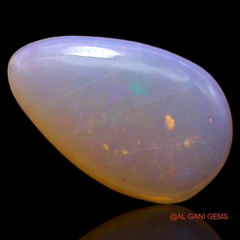2.15 Cts Unheated Australian Fire Opal Loose Gemstone Pear Cabochon Natural 14x9x2 mm A-542