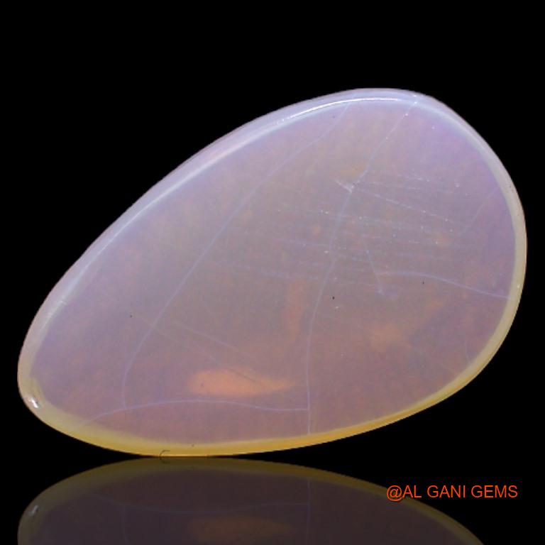 2.15 Cts Unheated Australian Fire Opal Loose Gemstone Pear Cabochon Natural 14x9x2 mm A-542
