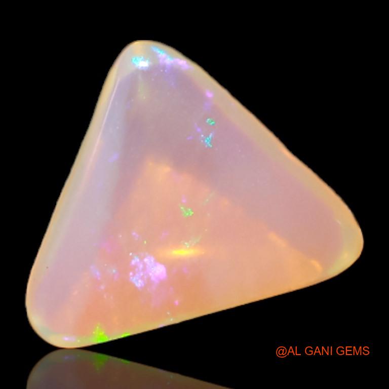 1.85 Cts Natural Australian Fire Opal Trillion Cabochon Loose Gemstone For Jewelry 9x9x3 mm A-545