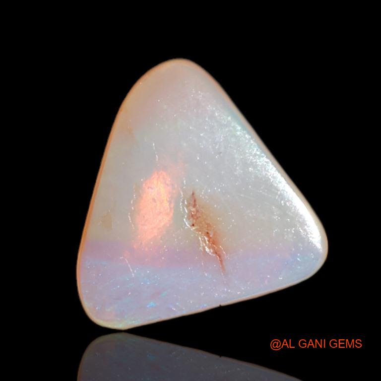 1.80 Cts Natural Australian Fire Opal Loose Gemstone Trillion Cabochon 10x10x2 mm A-548