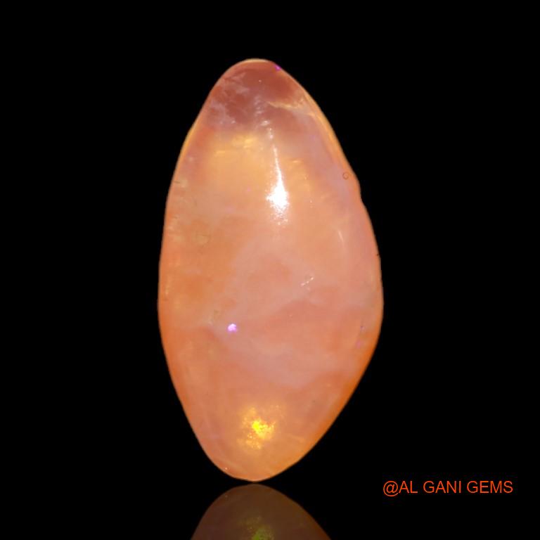 3.10 Cts Natural Australian Fire Opal Loose Gemstone Fancy Cabochon 17x9x3 mm A-550