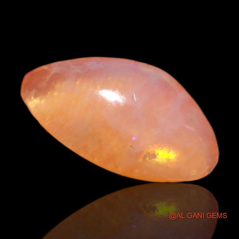 3.10 Cts Natural Australian Fire Opal Loose Gemstone Fancy Cabochon 17x9x3 mm A-550