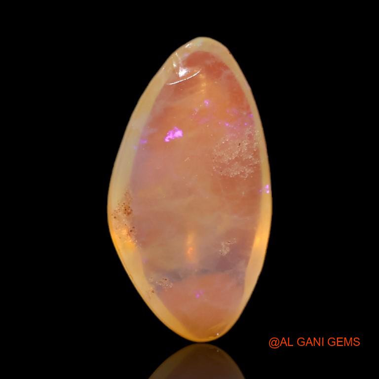 3.10 Cts Natural Australian Fire Opal Loose Gemstone Fancy Cabochon 17x9x3 mm A-550