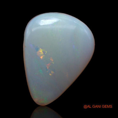 Natural Untreated Fire Opal Loose Gemstone Pear Cabochon From Australia 2.75 Cts 13x10x3 mm A-554