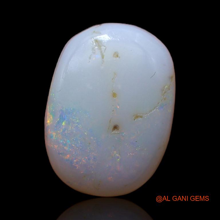 Natural Untreated Fire Opal Loose Gemstone Oval Cabochon From Australia 3.70 Cts 13x9x4 mm A-557
