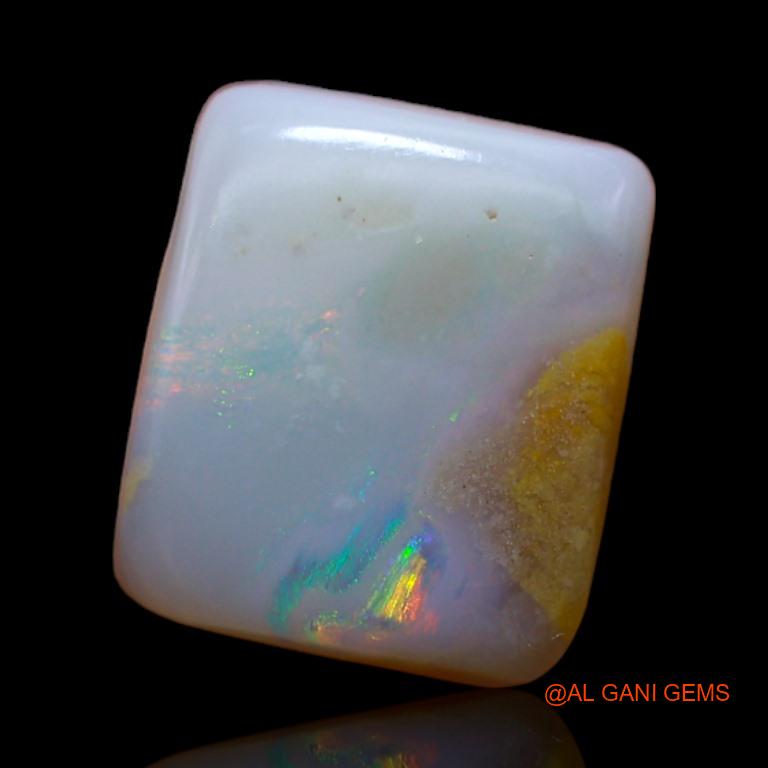 Natural Untreated Fire Opal Loose Gemstone Square Cabochon From Australia 3.90 Cts 12x10x3 mm A-559