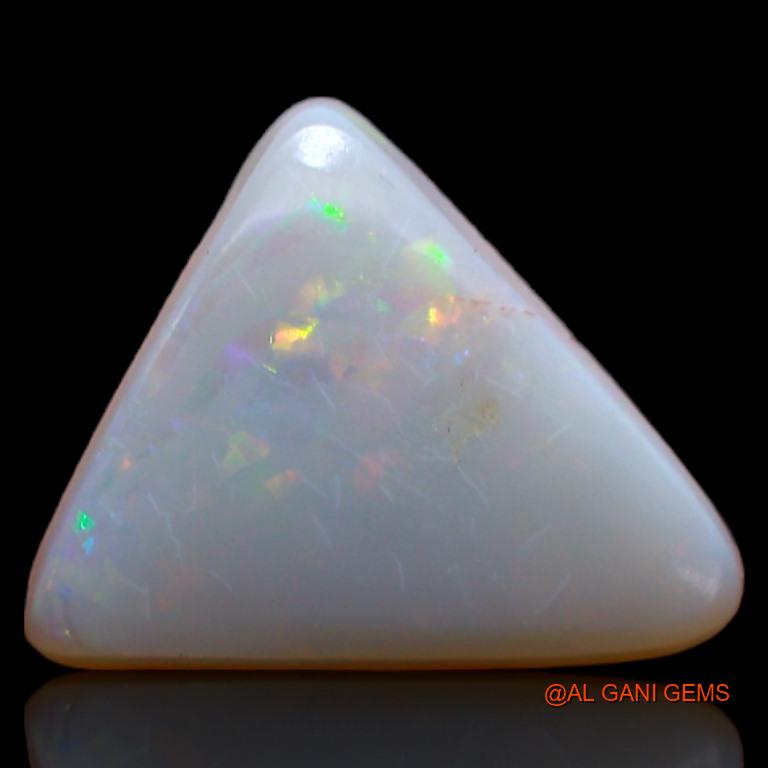3.05 Cts Unheated Australian Fire Opal Loose Gemstone Trillion Cabochon Natural 13x10x3 mm A-565