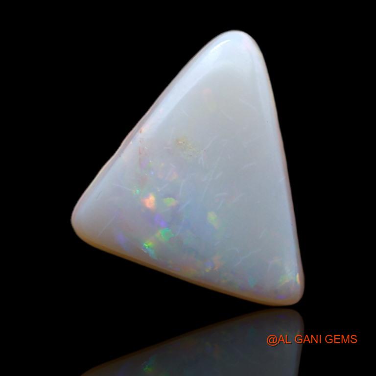 3.05 Cts Unheated Australian Fire Opal Loose Gemstone Trillion Cabochon Natural 13x10x3 mm A-565