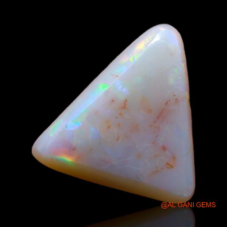 3.05 Cts Unheated Australian Fire Opal Loose Gemstone Trillion Cabochon Natural 13x10x3 mm A-565