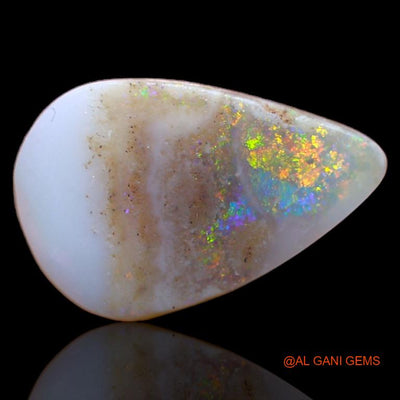 4.30 Cts Natural Australian Fire Opal Loose Gemstone Pear Cabochon 15x10x4 mm A-571
