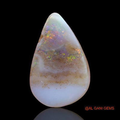 4.30 Cts Natural Australian Fire Opal Loose Gemstone Pear Cabochon 15x10x4 mm A-571