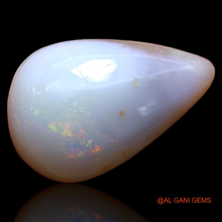 4.30 Cts Natural Australian Fire Opal Loose Gemstone Pear Cabochon 15x10x4 mm A-571
