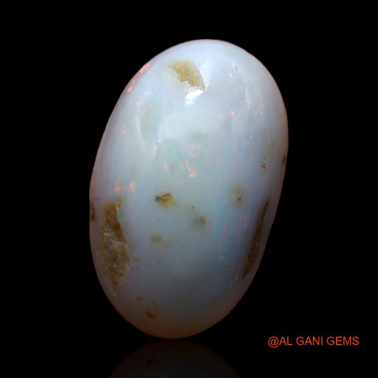 Natural Fire Opal Gemstone 3.85 Cts Loose Oval Cabochon From Australia 14x9x4 mm A-580