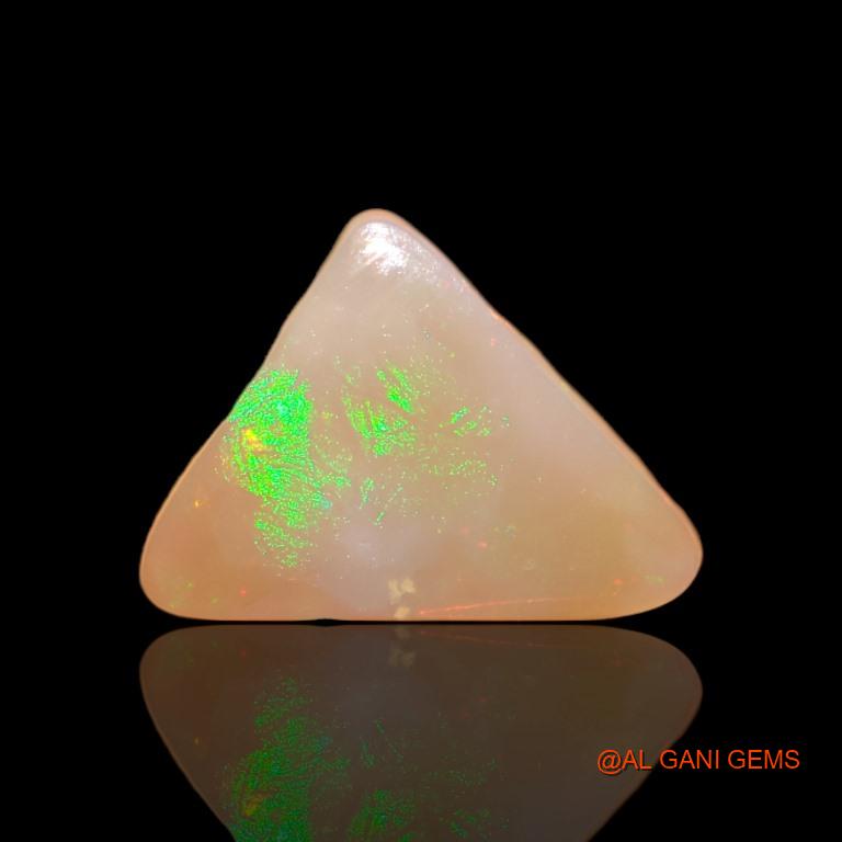 3.50 Cts Natural Australian Fire Opal Loose Gemstone Trillion Cabochon 13x13x3 mm A-583
