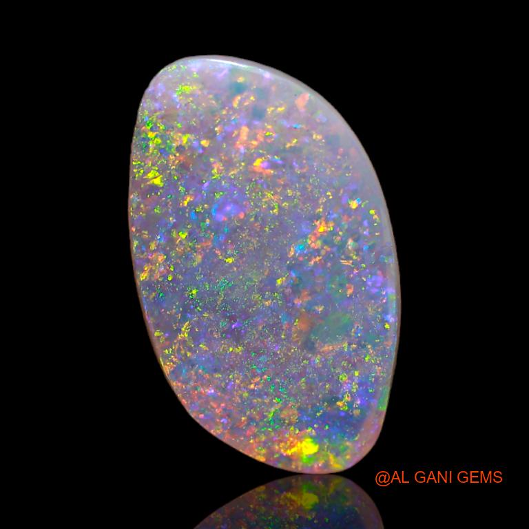 3.00 Cts Natural Australian Fire Opal Loose Gemstone Fancy Cabochon 17x10x2 mm A-604