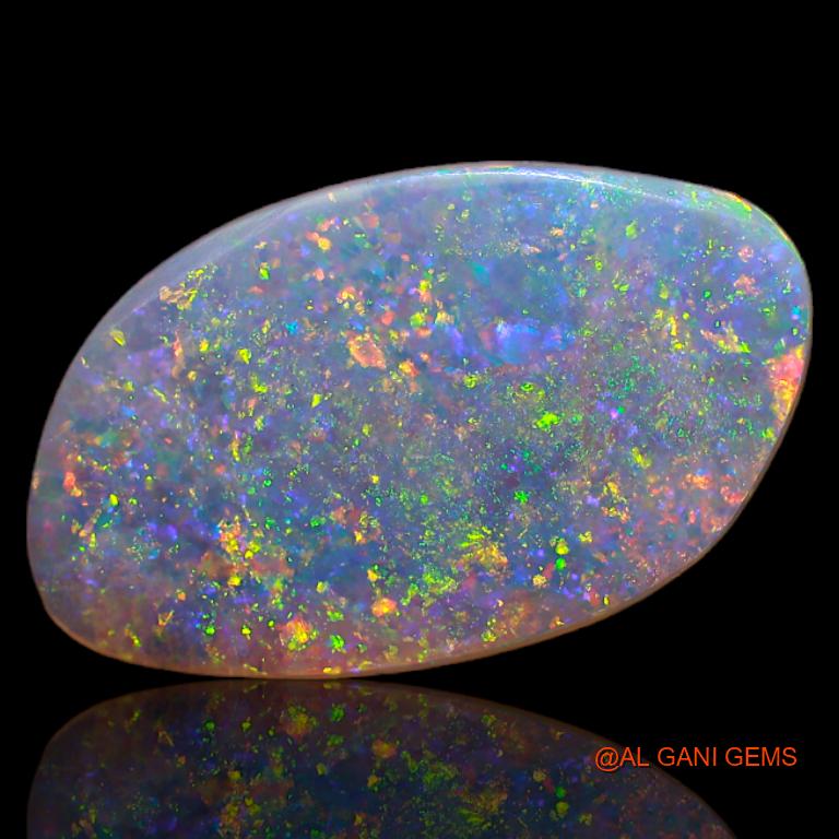 3.00 Cts Natural Australian Fire Opal Loose Gemstone Fancy Cabochon 17x10x2 mm A-604