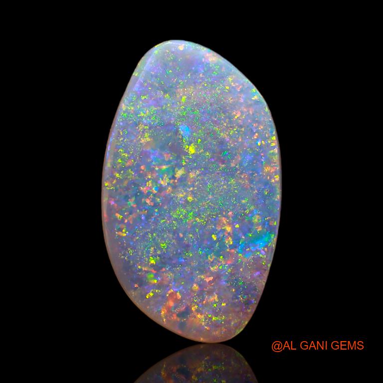 3.00 Cts Natural Australian Fire Opal Loose Gemstone Fancy Cabochon 17x10x2 mm A-604