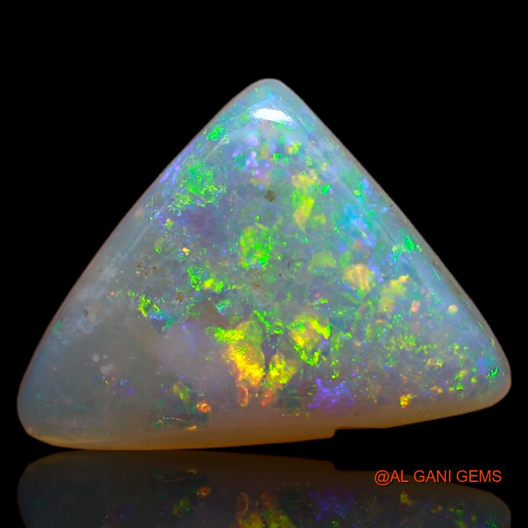 3.65 Cts Natural Australian Fire Opal Loose Gemstone Trillion Cabochon 16x11x1 mm A-608