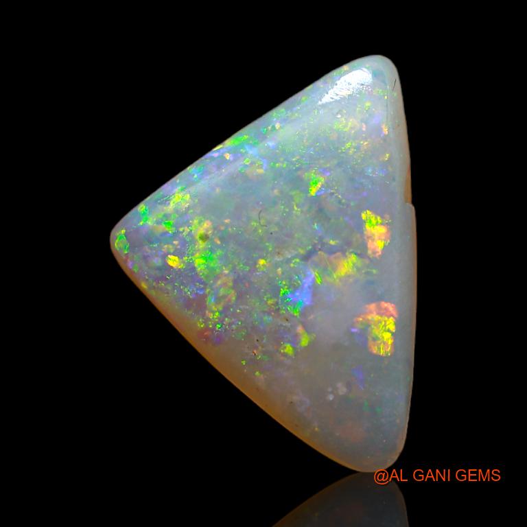 3.65 Cts Natural Australian Fire Opal Loose Gemstone Trillion Cabochon 16x11x1 mm A-608