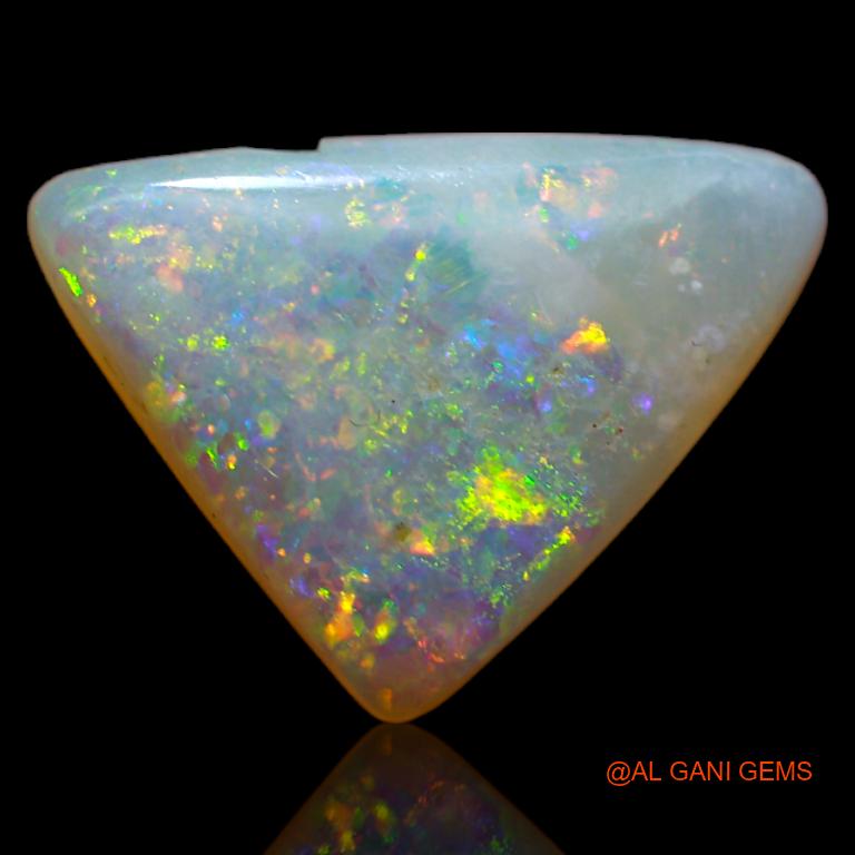 3.65 Cts Natural Australian Fire Opal Loose Gemstone Trillion Cabochon 16x11x1 mm A-608