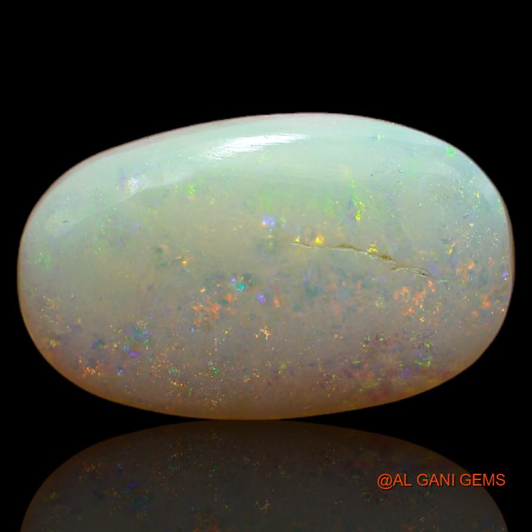 Natural Fire Opal Gemstone 6.00 Cts Loose Oval Cabochon From Australia 17x10x1 mm A-618