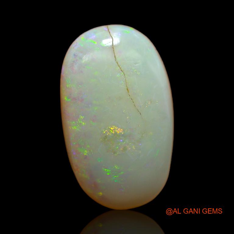 Natural Fire Opal Gemstone 6.00 Cts Loose Oval Cabochon From Australia 17x10x1 mm A-618