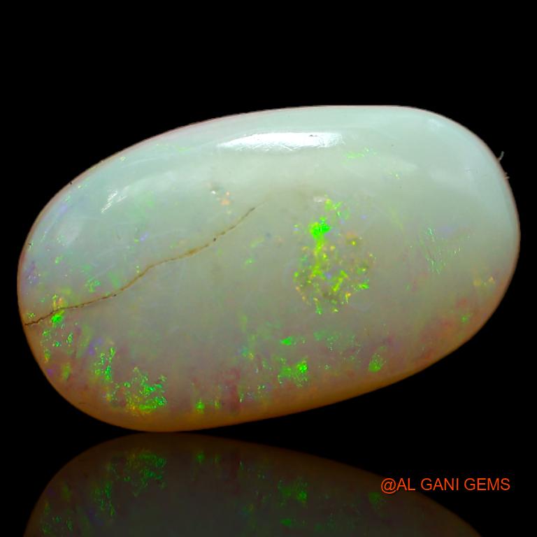 Natural Fire Opal Gemstone 6.00 Cts Loose Oval Cabochon From Australia 17x10x1 mm A-618