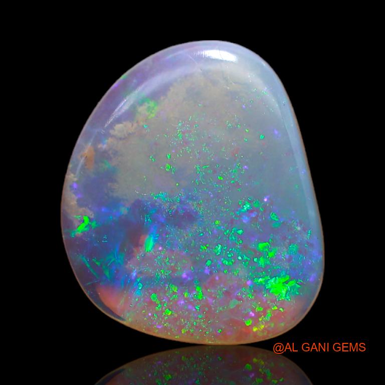 Natural Fire Opal Gemstone 2.60 Cts Loose Fancy Cabochon From Australia 14x12x2 mm A-623