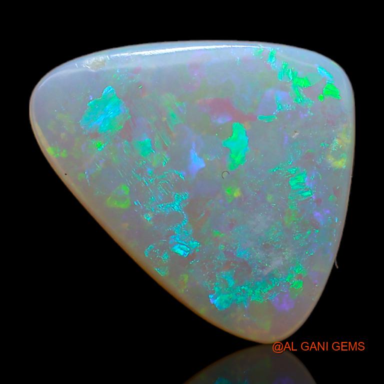 Natural Fire Opal Gemstone 3.20 Cts Loose Trillion Cabochon From Australia 15x12x2 mm A-627