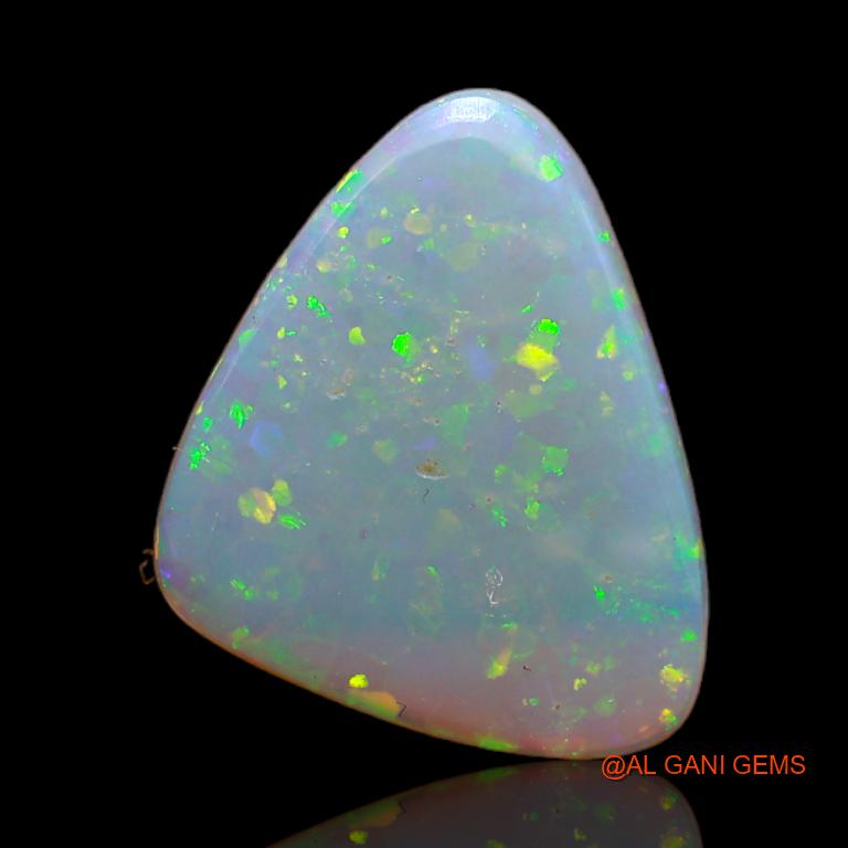 Natural Fire Opal Gemstone 3.20 Cts Loose Trillion Cabochon From Australia 15x12x2 mm A-627