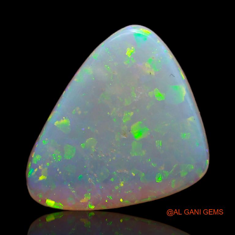 Natural Fire Opal Gemstone 3.20 Cts Loose Trillion Cabochon From Australia 15x12x2 mm A-627