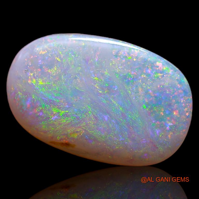 Natural Untreated Fire Opal Loose Gemstone Oval Cabochon From Australia 2.20 Cts 15x9x2 mm A-628