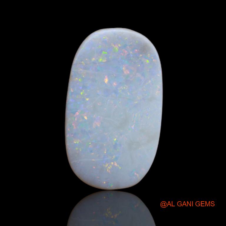 9.10 Cts Natural Australian Fire Opal Loose Gemstone Fancy Cabochon 19x13x4 mm A-62