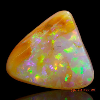 4.80 Cts Natural Australian Fire Opal Loose Gemstone Trillion Cabochon 11x11x6 mm A-631