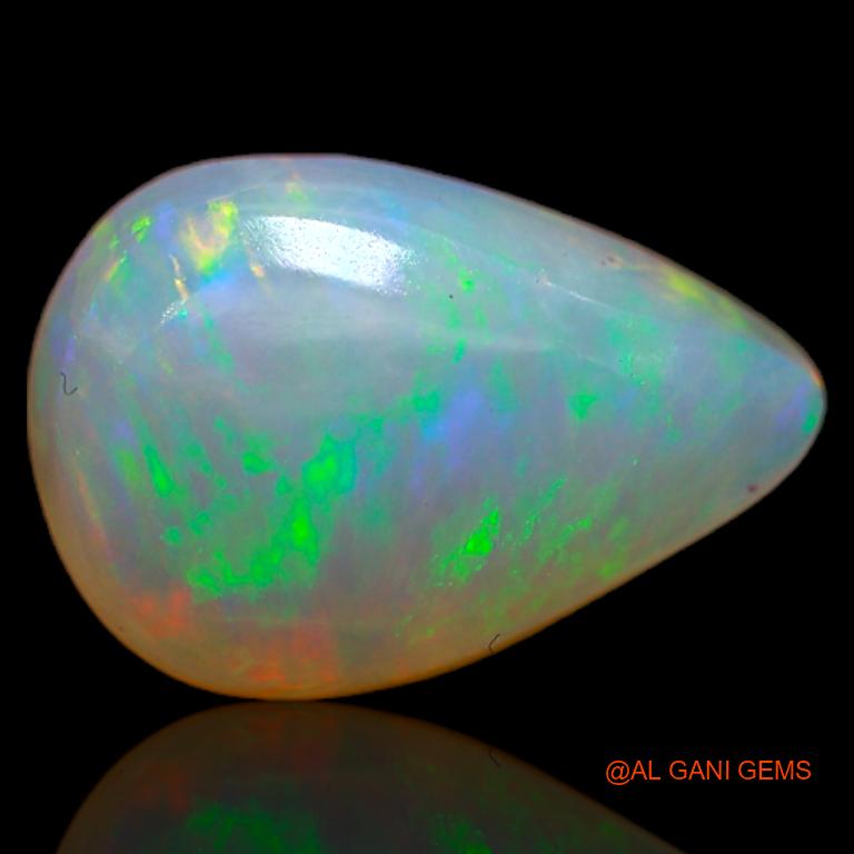 3.80 Cts Unheated Australian Fire Opal Loose Gemstone Pear Cabochon Natural 13x8x5 mm A-632