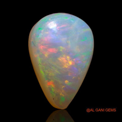 3.80 Cts Unheated Australian Fire Opal Loose Gemstone Pear Cabochon Natural 13x8x5 mm A-632