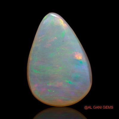 3.80 Cts Unheated Australian Fire Opal Loose Gemstone Pear Cabochon Natural 13x8x5 mm A-632
