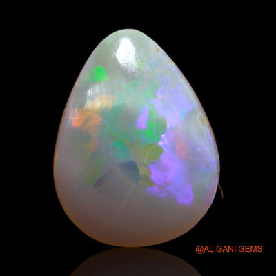 Natural Untreated Fire Opal Loose Gemstone Pear Cabochon From Australia 4.00 Cts 14x10x4 mm A-635