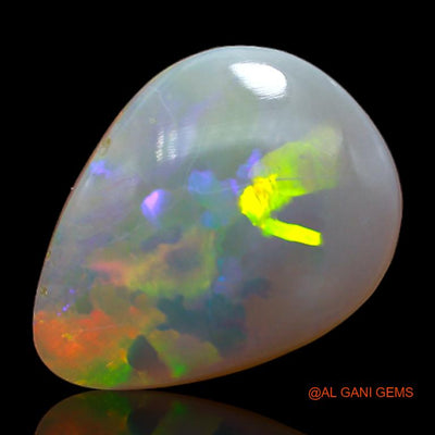 Natural Untreated Fire Opal Loose Gemstone Pear Cabochon From Australia 4.00 Cts 14x10x4 mm A-635