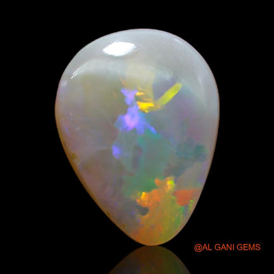 Natural Untreated Fire Opal Loose Gemstone Pear Cabochon From Australia 4.00 Cts 14x10x4 mm A-635
