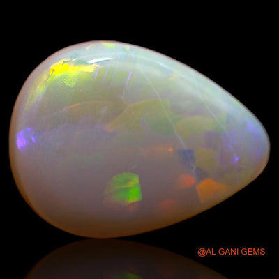 Natural Untreated Fire Opal Loose Gemstone Pear Cabochon From Australia 4.00 Cts 14x10x4 mm A-635