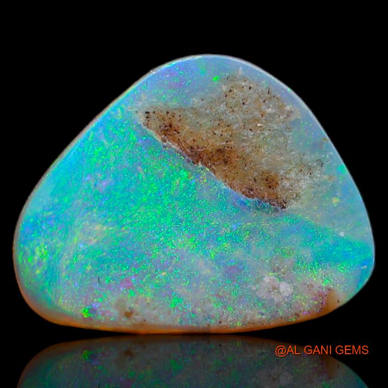 2.35 Cts Natural Australian Fire Opal Loose Gemstone Trillion Cabochon 14x10x4 mm A-636