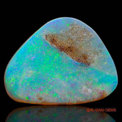 2.35 Cts Natural Australian Fire Opal Loose Gemstone Trillion Cabochon 14x10x4 mm A-636