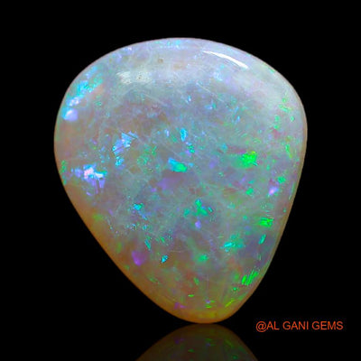 3.10 Cts Natural Australian fire Opal Loose Gemstone Fancy Cabochon 14x12x2 mm A-637