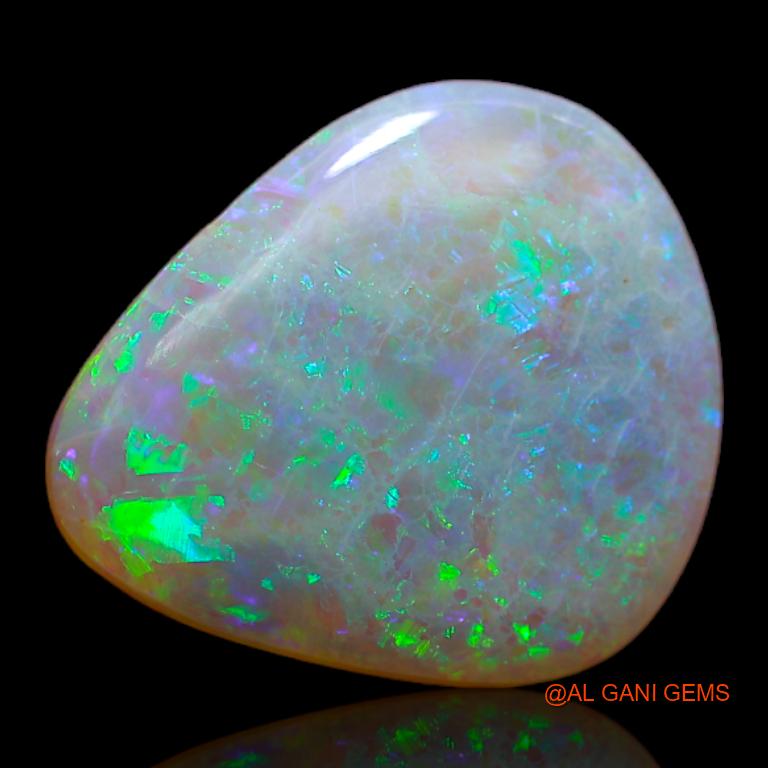 3.10 Cts Natural Australian fire Opal Loose Gemstone Fancy Cabochon 14x12x2 mm A-637