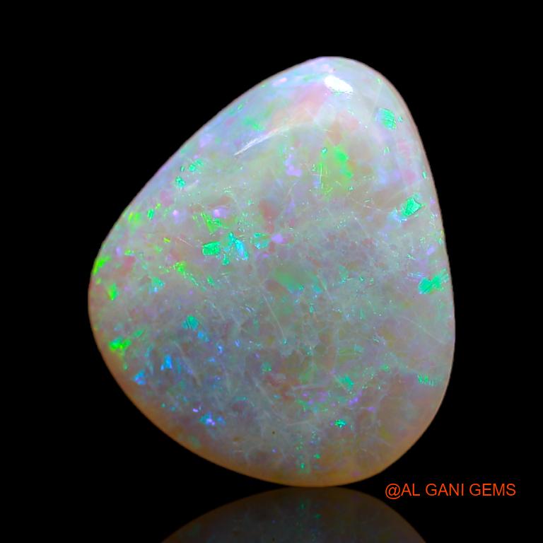 3.10 Cts Natural Australian fire Opal Loose Gemstone Fancy Cabochon 14x12x2 mm A-637